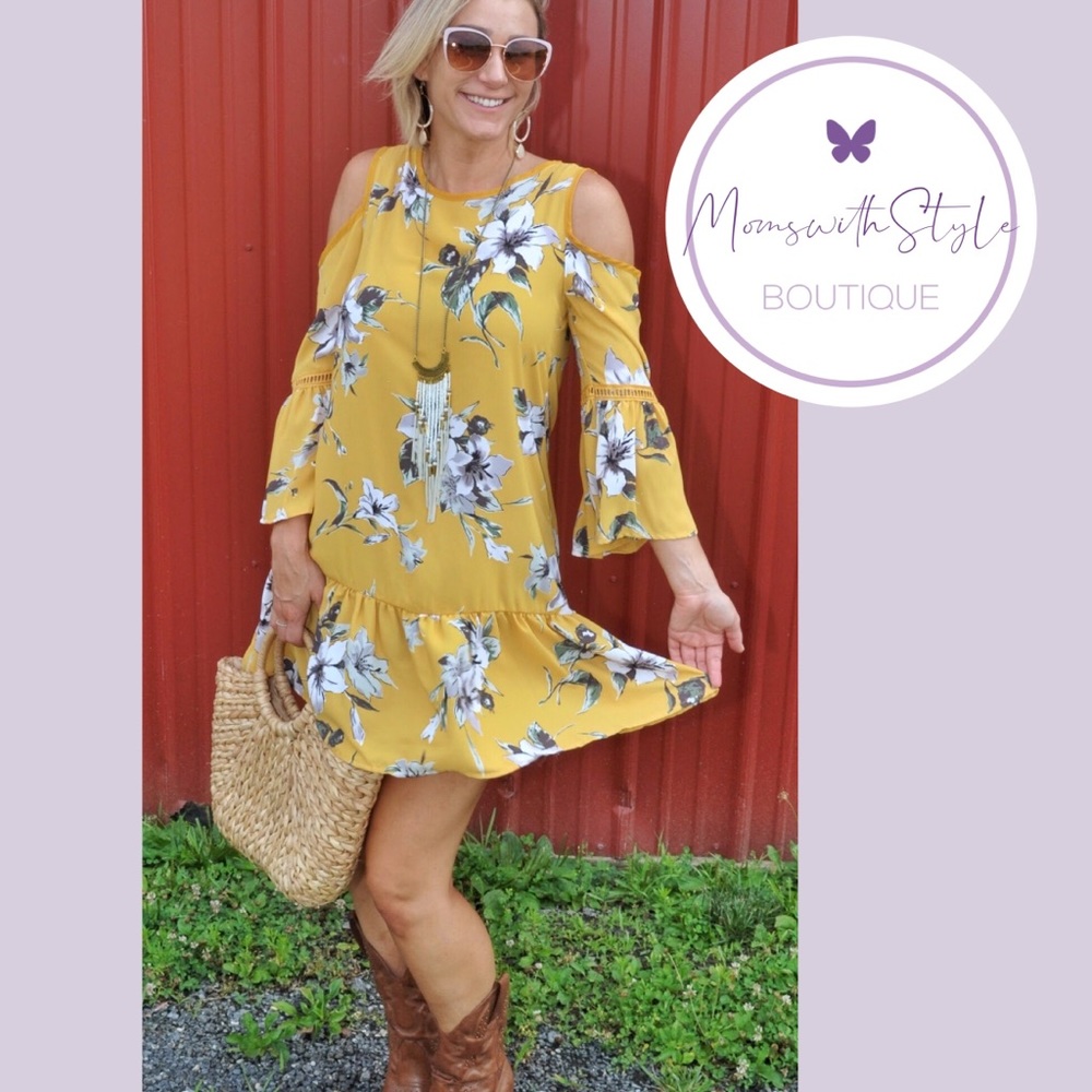 NWT womens Floral Fall Tunic Dress boutique USA